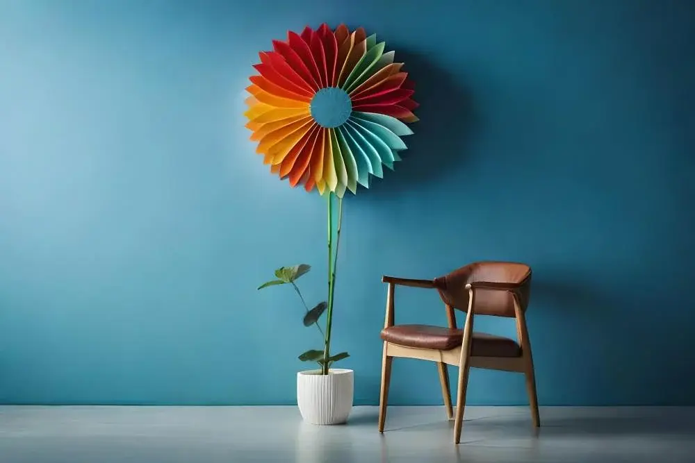 colorful flower is chair plant